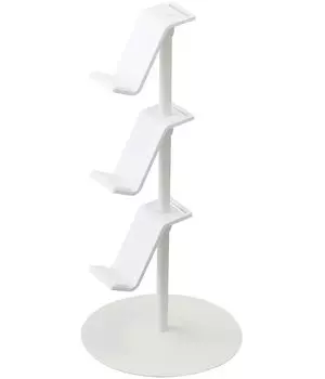 Ямазаки Дзицугё (Ямадзаки) Стойка для хранения игровых контроллеров, белая, прибл.. W17XD17XH38.5cm, Smart, можно заряжать, не трогая, чехол для контроллера 5088