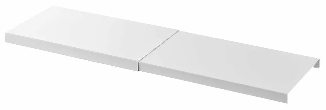 Yamazaki Extendable Tension Rod Shelf, Small, White, Approx. W46.5-90cm x D26.5cm x H3cm, Simple Shelf, Simply Place on Tension Rod, 5324