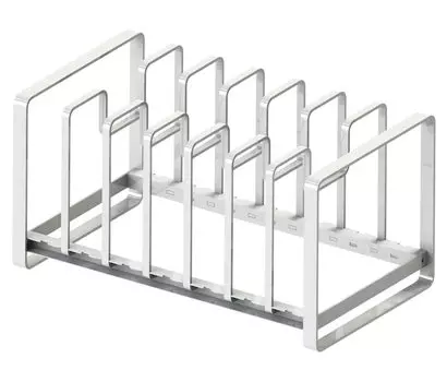 Ямазаки Главная башня под раковиной кастрюли крышки и сковороды хранения кухонный ящик органайзер стойка - сталь