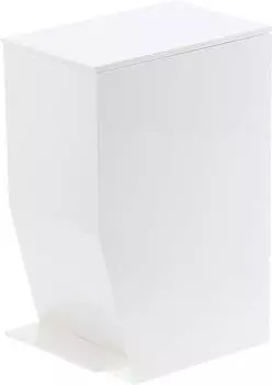 Yamazaki Home Sanitary Step Trash Can - небольшой мусорный бак для ванной комнаты и кухни из АБС-пластика, один размер, белый