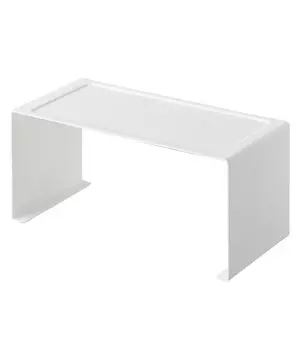 Yamazaki Home Tower штабелируемый стеллаж для кухни из легированной стали – органайзер для хранения вещей, полка для прилавка, белая, маленькая