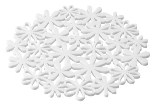 Yamazaki Industries 7679 Pan Tribe, Flower, Белый, Приблизительно. Ш20 x Г20 x В0,5 см, Pot Tribe, силикон