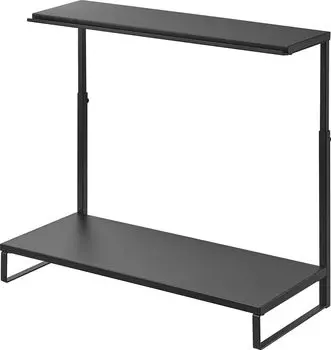 Yamazaki Jitsugyo 1303 Monitor Upper and Lower Rack 2 Tiers Black W59 x x Adjustment Tower Height Adjustable Monitor Stand Monitor Stand D27.5 чёрный