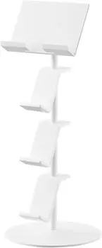 Yamazaki Jitsugyo 1431 подставка для планшета с регулируемой высотой и углом наклона, белая, Ш17 x Г17 x Подставка для смарт-контроллера 1431 и В40,8–65,8 см белый