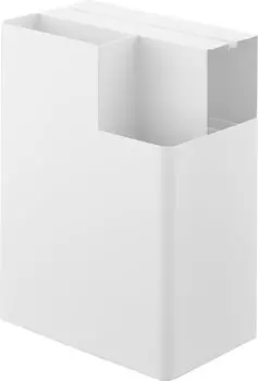 Yamazaki Jitsugyo 2515 Cleaning Supplies Storage Stand, White W20 x D12 x H28cm, Plate, Organized and Neat, Cleaning Tools Storage Case, Organizer