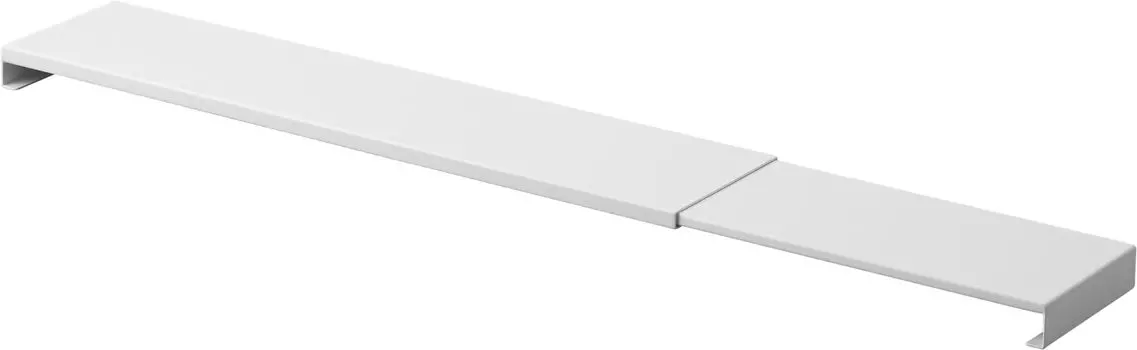 Yamazaki Jitsugyo 2902 Телескопическая крышка выхлопной трубы, плоская, белая, диаметр 10 см, тонкая пластина, защита от брызг масла, телескопическая, ширина 44,5–77 см, высота 2,5 см