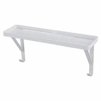 Yamazaki Jitsugyo 3291 Верхнее полотенце Приблизительно Ш33 x Г9 x Ванна Tower Просто вставьте в крючок для полотенца В комплекте стойка, белая, В15 см, стойка, штанга, белый