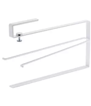 Yamazaki Jitsugyo 3295 Держатель для кухонной бумаги Cut with One Hand для установки под шкафом, белый, приблизительно. Ш8 x Г26 x В17,5 см Подвесная полка, вырезаемая одной рукой