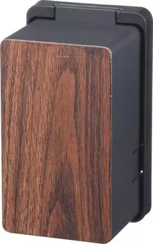 Yamazaki Jitsugyo 3412 Защитная розетка, черная, прибл.. W7 x D6 x H12cm Woody WOODY Outlet Cover Full Cover Type Защита от вреда Пылеотталкивающий