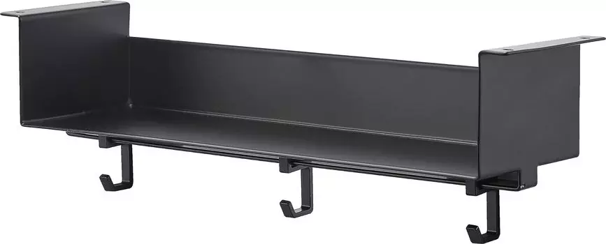 Yamazaki Jitsugyo 3759 Полка для хранения туалета W33 xx Tower Чистящие средства, закрепленные на крючке, в комплекте стойка, черная, прибл.. D8.8 H7.6см, Хранение, чёрный