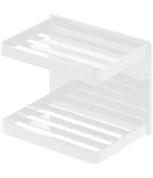Yamazaki Jitsugyo 3809 Magnetic Bathroom Soap Tray 2 Tiers White W12 x x H10cm Tower Soap Holder Bathroom Storage Approx. D8.5