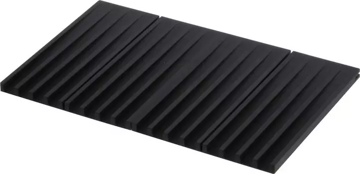 Yamazaki Jitsugyo 3836 Folding Drainer Tray Black x D25 x Tower 3way Drainer Mat Allows Water Droplets to Directly Rinse into the Sink 3836 Approx.