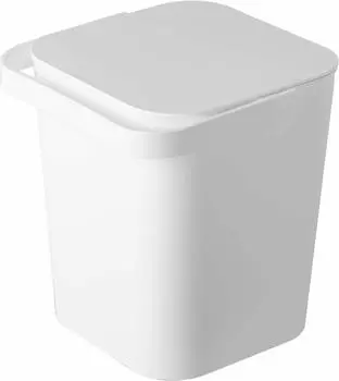 Yamazaki Jitsugyo 4208 Bucket with Lid 12L White Tower Bucket Square Storage Box with Handle Approx. W27.5XD26.5XH28cm белый