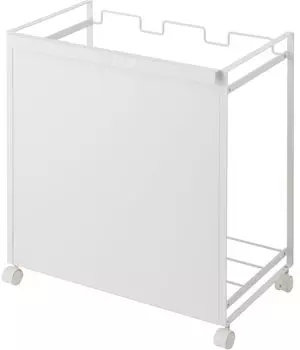 Yamazaki Jitsugyo 4332 Blindfold Separation Dust 3 приблизительно башня мусорный бак с ручкой и легко в крышку мусорный бак тележка, разделения, белый, белый