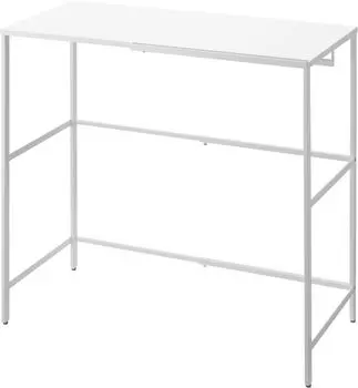 Yamazaki Jitsugyo 4370 Telescopic Carry Case Top Rack, White, Approximately W51-92 x D48 x H85cm, Tower Suitcase Storage Rack, Shelf with Hook,