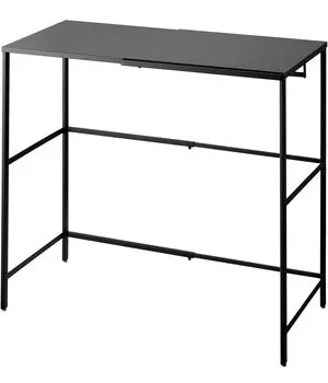 Yamazaki Jitsugyo 4371 Telescopic Carry Case Top x D48 x Tower Suitcase Storage Shelf with Effectively Utilize Space Rack, Black, Approx. W51-92 чёрный