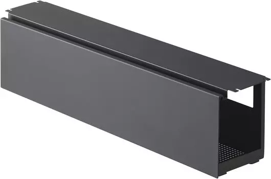 Yamazaki Jitsugyo 4479 Подстольная пластина для кабеля, длинная, черная, приблизительная. Ш63,5 x Г12 x В17 см. Хранилище для кабеля питания Tower Power Tap, закрепленное винтами. Крышка