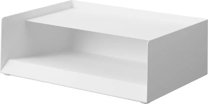 Yamazaki Jitsugyo 4791 Letter Tray with Top x D22 x Tower A4 500 Copy Paper Storage Plate, White, Approx. W30.3 H10cm, Size, Sheets,