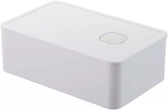 Yamazaki Jitsugyo 4821 Sealed Butter Case with One Push Dishwasher and Microwave Safe Valve, White, Approx. 14.7X9.2X5cm, Tower, Seat,