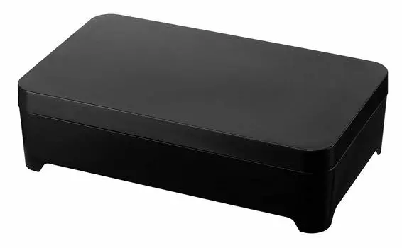 Yamazaki Jitsugyo 4912 Настольный поддон для сушки с крышкой, квадратный, черный, для холодильника, удобен для хранения кастрюль и барбекю, прибл.