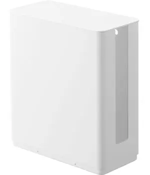 Yamazaki Jitsugyo 4913 Stackable Slim Router Storage Case with Lid White Smart TV Storage Stackable Approx. W9.7XD20.2XH22.2cm белый