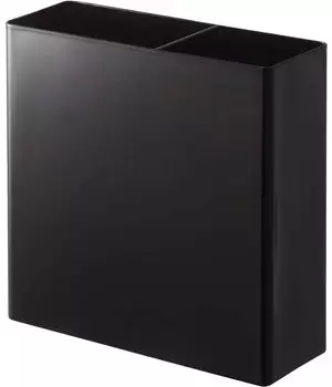 Yamazaki Jitsugyo 5147 Magnetic Kitchen Tool Stand Black Tower Floating Storage Easy Installation Approx. W13.5XD5XH14cm