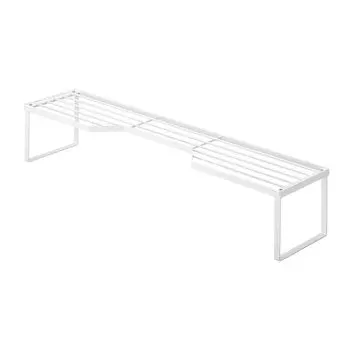 Yamazaki Jitsugyo 5266 Крышка вытяжного отверстия для верхней части плиты, задняя полка для плиты 75 см, белая, приблизительно. W82.5XD18XH15см Tower Tall Подставка для кастрюли Подставка для сковороды