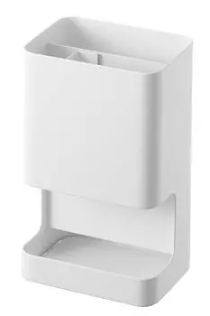 Yamazaki Jitsugyo 5389 Magnetic Divider Hair Iron Holder White Tower Movable Divider Approx. W10XD7.8XH16.5cm белый