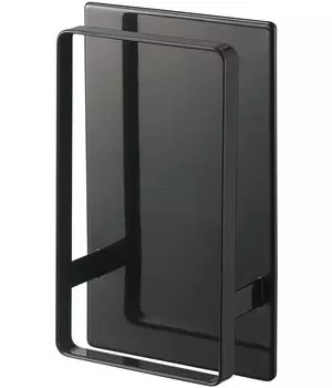 Yamazaki Jitsugyo 5396 Magnetic Bathroom Bath Chair Holder Black W12XD5XH20cm Tower Breathable and Easy to Dry Two-Way Approx.