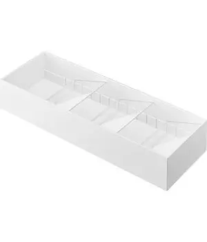 Yamazaki Jitsugyo 5413 3D Диагональный футляр для столовых приборов Белый Приблизительно. W35XD12XH5.5cm Tower Легко вынимаемый диагональный разделитель