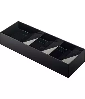 Yamazaki Jitsugyo 5414 3D Diagonal Cutlery Case Black Tower Easy to Take Out Diagonal Divider Approx. W35XD12XH5.5cm