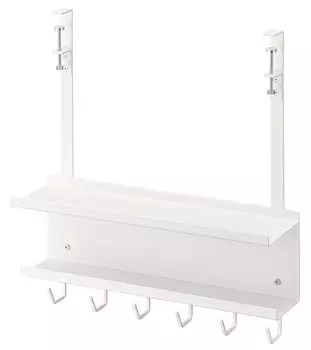 Yamazaki Jitsugyo 5461 Подстольная стойка для хранения кабелей и маршрутизаторов, белая, приблизительно. W40XD11.5XH43см умный Умный шнур плавающий для хранения эффективное использование мертвых