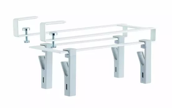 Yamazaki Jitsugyo 5485 вращающийся зажим для 4 x D28 x легко вращающийся на 360 держатель для ткани под медью, ряды, белый, прибл.. Ш11,7 В14,5 см (Включая белый