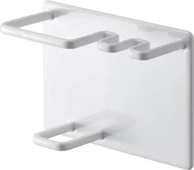 Магнитный держатель для зубной щетки и трубки для ванной комнаты Yamazaki Jitsugyo 5510, белый, приблизительно. Плавающий держатель для зубных щеток с башней (Ш11 x Г4,8 x В8 см)