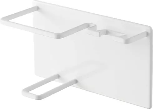 Yamazaki Jitsugyo 5512 Магнитный держатель для бритвы для ванной комнаты с пеной для бритья Белая башня Плавающее хранение бритвы Хранение и прибл.. Ш14,5XГ6,6XВ8см белый