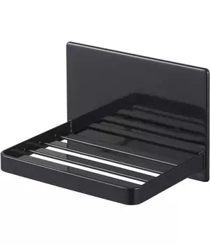 Yamazaki Jitsugyo 5557 Magnetic Bathroom Soap Tray Black Tower Protects Soap from Water Approx. W12XD8.7XH8cm чёрный