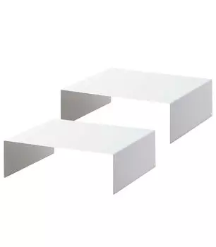 Yamazaki Jitsugyo 5566 Нижний ящик для хранения Набор для хранения приблизительно эффективно использует мертвый зазор стеллаж для хранения, 2, белый, Ш31XГ27XВ10см, пространство,