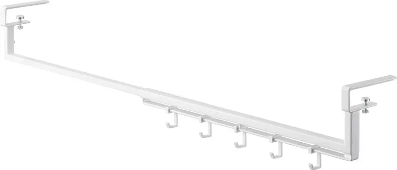 Yamazaki Jitsugyo 5646 Телескопическая вешалка для хранения под полкой, белая, прибл.. Ш46,5~80XГ10XВ11см Башенное хранилище белый