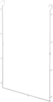 Yamazaki Jitsugyo 5678 Телескопическая вешалка для хранения вещей, вместимость 2 яруса, цвет белый, приблизительный. Ш56~96XГ5.5XВ100см Смарт (Высота трубы 10 см. Шаг регулируется в 5 положениях.