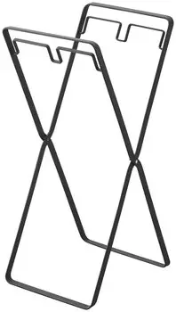 Yamazaki Jitsugyo 5713 Plastic Bags 2 Rows 30L Garbage Bag Stand Black W23XD29XH54cm Tower Sorting Trash Can Plastic Bag Stand 5713 & Approx. (When чёрный