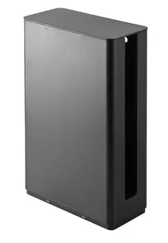 Yamazaki Jitsugyo 5751 штабелируемый тонкий кейс для хранения маршрутизатора с крышкой длинный черный приблизительно. Ш9.7XГ20.2XВ30.2 (включая крышку) см Смарт Можно хранить