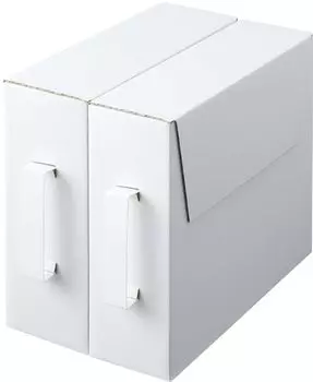 Yamazaki Jitsugyo 5754 кассетный ящик для хранения плиты, набор из 2 штук, белый, Ш11 x В31 см, газовый баллон с ручкой, прибл.. Д39.5 (Включая белый