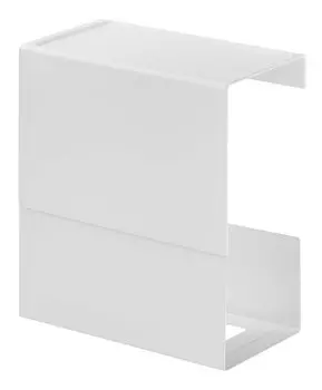 Yamazaki Jitsugyo 5791 Магнитный телескопический держатель для маски, белый держатель для хранения маски, который может скрыть всю коробку приблизительно. Ш22.5XГ12.7XВ14~24см белый