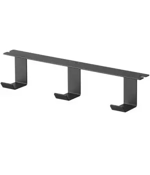 Yamazaki Jitsugyo 5854 Under Desk 3 x D6 x Tower Bag Small Items Wooden Screw Fixation Hook, Rows, Black, Approx. W27.5 H5.5cm, Storage, Storage, чёрный