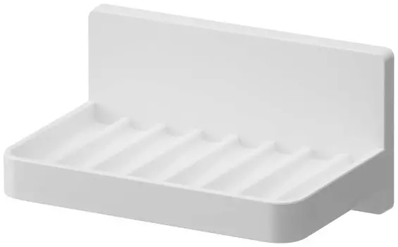 Yamazaki Jitsugyo 5958 Кинодержатель Крючок для воды Мыльница с потоком воды Белый Приблизительно. Плавающая подставка для мыла MIST W12 x D8 x H6 см