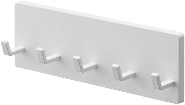 Yamazaki Jitsugyo 6258 Крючок для пленки 5 рядов Белый Ш18 x x В6см Пластина для хранения мелких предметов Временное хранение Прибл.. Д3.5 белый