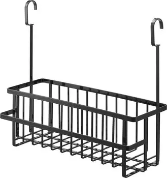 Yamazaki Jitsugyo 6618 крючковая корзина для ванной комнаты широкая черная xx H37см башня хорошая вентиляция большая вместимость для хранения всего вместе приблизительно. Ш40,5 Д16,5 чёрный