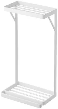 Yamazaki Jitsugyo 6625 Вешалка для полотенец, верхняя, 2 яруса, белая, ширина 18 см, высота 34 см, простая установка, просто вставьте в полотенцедержатель, прибл.. Д12.5 белый