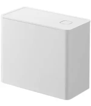 Yamazaki Jitsugyo 6907 Airtight Coffee Canister with Main x x Tower Coffee Powder Can Be Disassembled and Washed Valve, White, Body Approx. W18.4