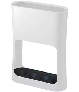 Yamazaki Jitsugyo 6979 Овал Белый Приблизительно. Ш20,8 x Г7,6 x В28 см Подставка для зонта Тонкий складной зонт для хранения